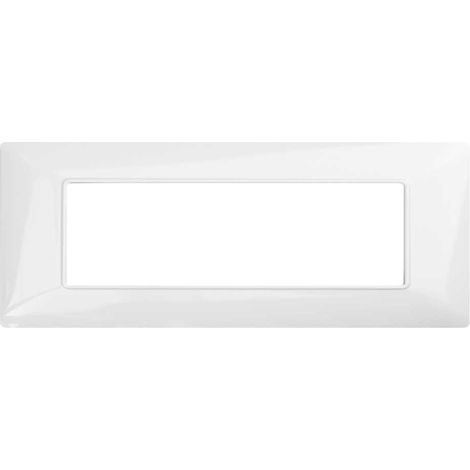 Placchetta per interruttore a 7 posti bianco cassetta 507 compatibile con btcino matix supporto cover (1/2)