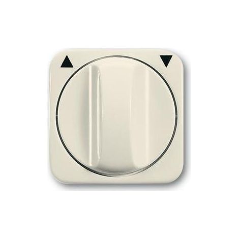 Busch Jaeger Duro 2000 SI Abdeckung für 2542DR-212 Jalousie-Schalter Taster weiss mit Drehgriff und Aufdruck (1/5)