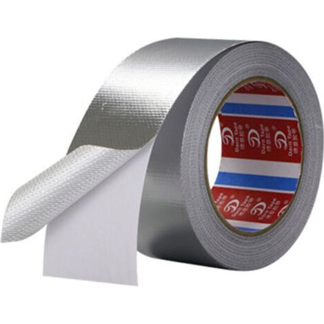Ruban de Scellement Résistant,45 mm x 25 m Ruban Adhésif en Aluminium Renforcé,Ruban Adhésif en Aluminium,Haute Températures,pourVentilations,Climatisations,Conduits,Réparation,(Argent) (1/5)