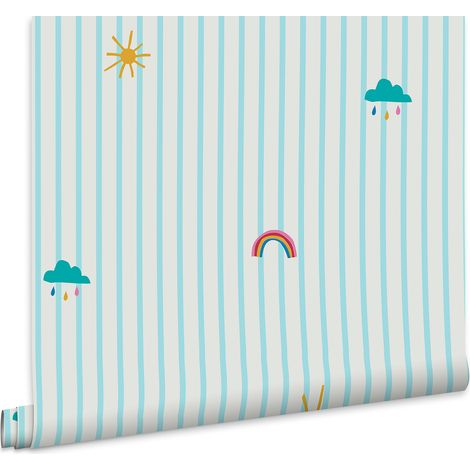 Joules Vliestapete Whatever the Weather Icons Haze Blue 10mx52cm