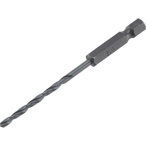 Irwin IW3035104 HSS Hex Shank Drill Bit – 3.0mm for Wood, Metal, and Plastic (1/2)