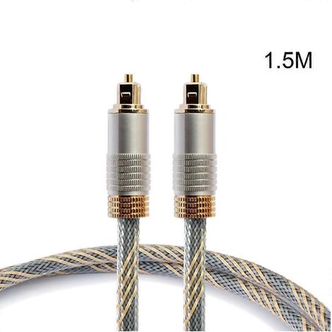 Câble Fibre Optique pour Barre de Son, Home Cinéma, Téléviseur et Lecteur - 1,5 mètres (1/4)