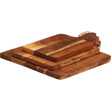 Tablas de cortar 3 piezas madera maciza de acacia vidaXL