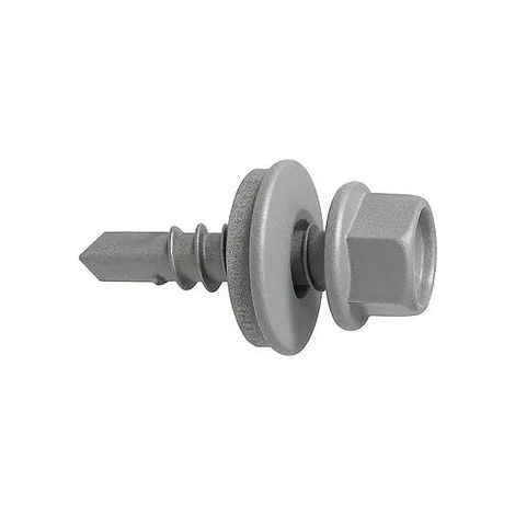 Vis auto-perceuse pour tôle métallique, gris Mat RAL 7024, 100pcs, 4,8x20mm