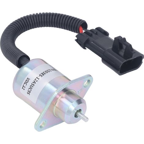 Solenoïde d'arrêt 12V DC 1503ES 12A5UC9S pour coupure de carburant moteur D1505 V1505 (1/5)