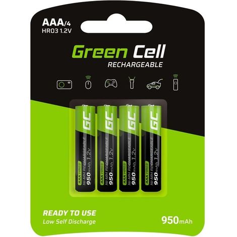 Green Cell HR03 Batteria ricaricabile Ministilo (AAA) NiMH 950 mAh 1.2 V 4 pz. (1/2)