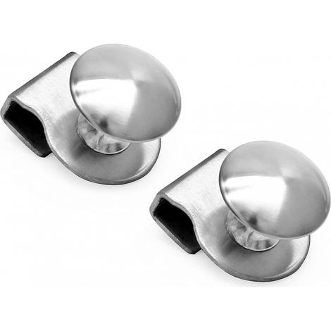 BEBUSINGOTO 2 abrazaderas de acero inoxidable para puertas de vidrio de 5 a 8 mm, sin necesidad de taladrar. (1/5)