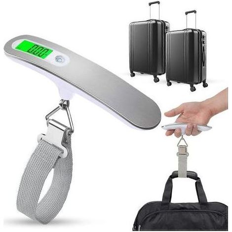 HONORNIC - Bilancia digitale per bagagli, bilancia per valigie, bilancia per bagagli da 50 kg, zaini, bagaglio a mano, borse da aereo (1/5)
