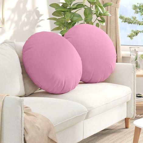 Sitzkissen 2 pcs Rosa Ø60 x 21 cm Stoff