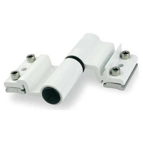 Paumelle à clamer alu 5500AI FAPIM pour porte lourde - Blanc 9010 - 5520A32