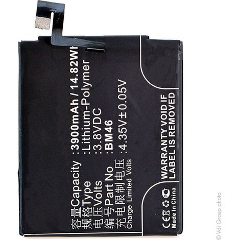 NX - Batterie téléphone, smartphone, GSM pour Xiaomi 3.8V 3900mAh - BM46
