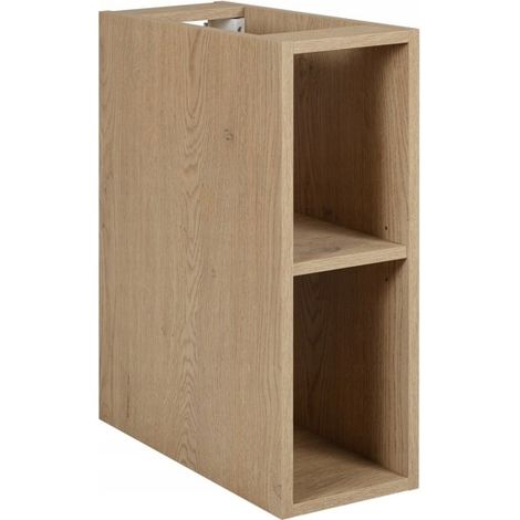 Rodan Badregal 20 cm, Eiche Hell, 46 x 20 x 60,7 cm, schmales Badezimmerregal, feuchtraumgeeignet, Wandregal