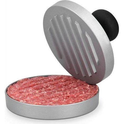 Hamburgerpresse – 12 cm Hackfleischpresse – Burgerformer für Hackfleischzubereitung – Abnehmbarer Boden – Grill/Barbecue/Pfanne (1/5)