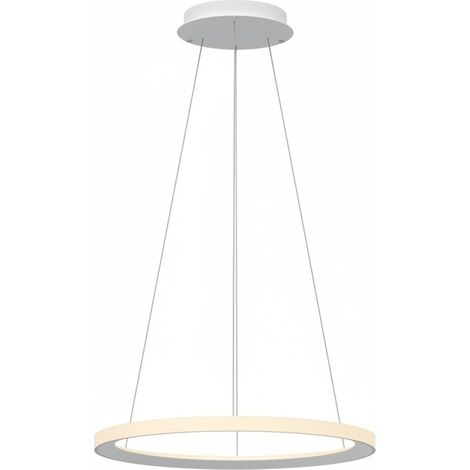 LEDS C4 Circular Suspension LED intégrée Outward Surface 60 cm, blanche, 39 W, 2700 K, avec variateur Dali