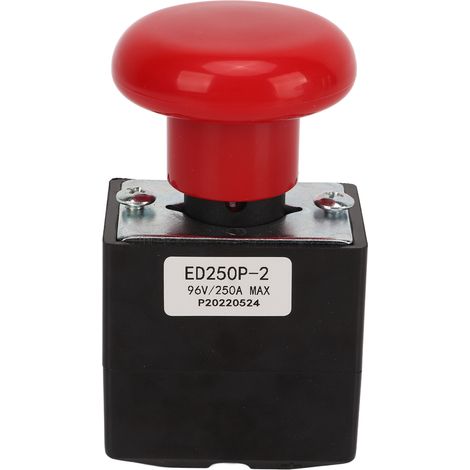 Ortviai Interrupteur d'arrêt d'urgence pour chariot élévateur – Modèle ED250P-2 – 96 V / 250 A, alliage métallique (1/5)