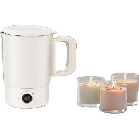 Scioglitore per candele, elemento riscaldante da 600 W, rivestimento antiaderente, BIANCO (1/2)