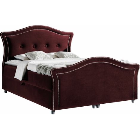 Lit boxspring Oleum I, Velluto 32, Unique, Continental, 120x200, Tissu, Disponible, 130x214x130cm (1/5)