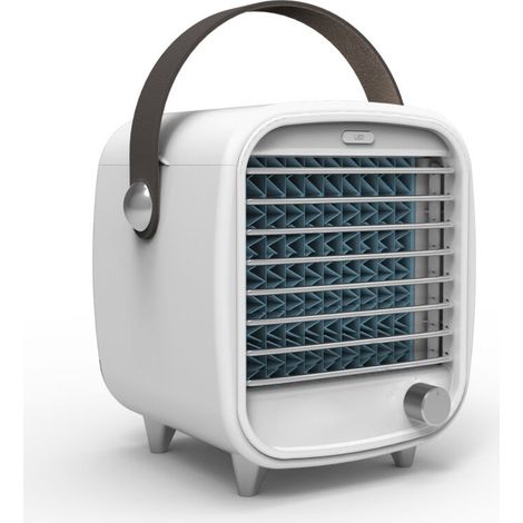 Tragbarer Luftkühler, USB, mobile Klimaanlage, 4-in-1, leiser Klimaanlagenlüfter, Luftbefeuchter, Luftreiniger, Mini-persönlicher Luftkühler, LED für das Home-Office-Schlafzimmer, 16,5 x 15,122 cm