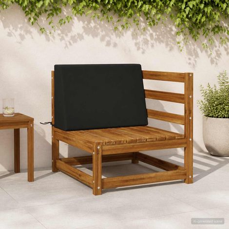 Coussin de dossier SOEST 100 % polyester Noir 60 x 20 x 40 cm (1/5)