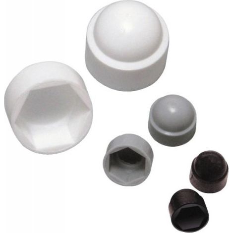 Cache écrous plastique - 100 pièces - GOETTGENS                                Blanc          8