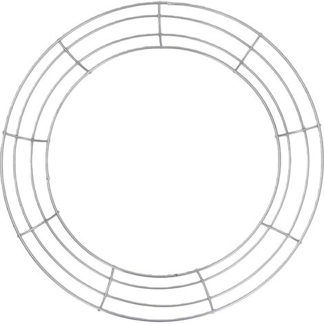 Couronne ronde en métal avec anneau décoratif, idéale pour les créations florales, la décoration intérieure et les mariages (35 cm). (1/5)