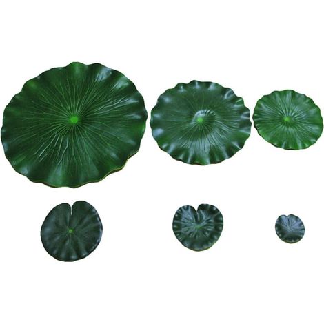 6pièces Lotus Artificiel Et Flottantes pour Bassin Décoration De Jardin Aquatique Et Aquarium (1/5)