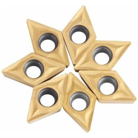 BUNTHAUS CNC embouts en carbure inserts 10 pièces en carbure monobloc plaquette de tournage lame de coupe outil de tour DCMT070204 US735 DCMT51.51 (1/3)