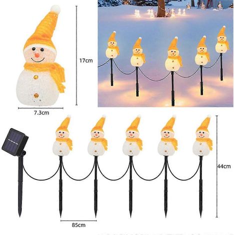 Décorations de Noël, guirlandes lumineuses solaires pour jardin extérieur - Ornements de Noël à énergie solaire pour jardin (1/5)