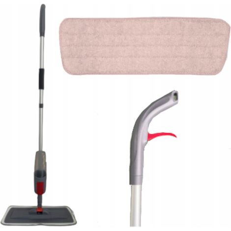 Balai-serpillère plat avec pulvérisateur, 118 cm, réservoir de 350 ml, insert en microfibre (1/5)