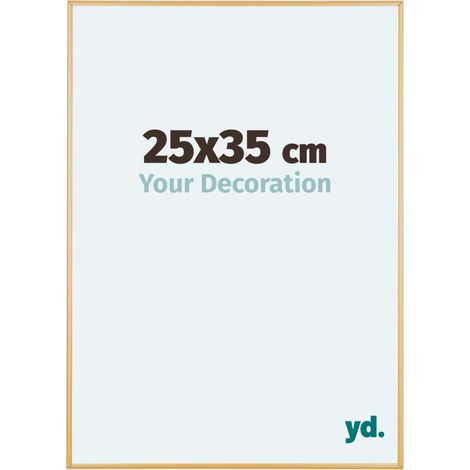 yd. - Cadre photo 25x35 - Or Vintage - Aluminium - Kent