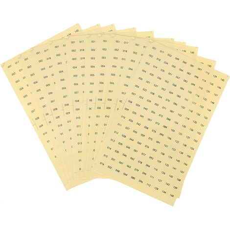 Autocollant Numéro Rond Adhésif imperméable Étiquette Papier Marque Couleur Vernis Gel (001-160) (1/5)