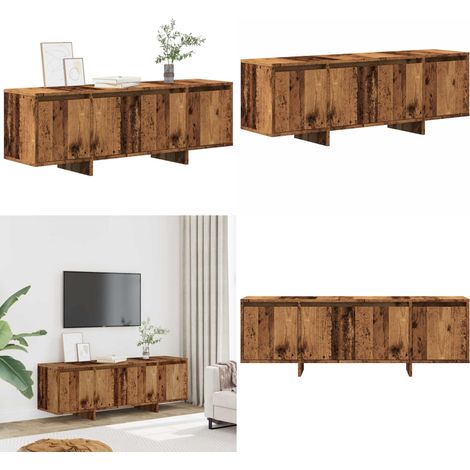 vidaXL Meuble TV vieux bois 120x30x40,5 cm bois d'ingénierie