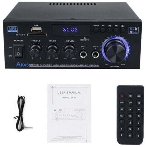 Ampli Audio Portable AK45 12V Format Compact pour Voiture et Maison