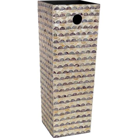 Paragüero cuadrado de madera y capiz 20x20x57h cm