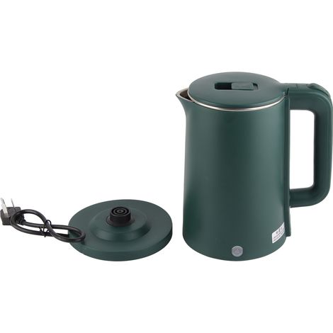 Bouilloire électrique 2,3L acier inoxydable double paroi anti-brûlure, arrêt automatique, chauffe-eau pour maison, fiche CN (1/5)