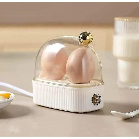 Mini cuiseur à œufs rapide multifonctionnel cuiseur à œufs électrique individuel pour petit-déjeuner, petit cuiseur à œufs blanc (1/3)
