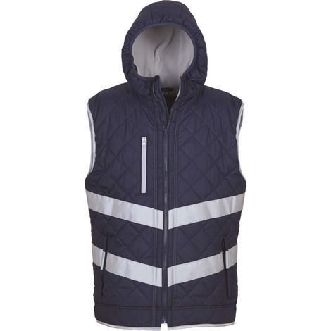 Bodywarmer à capuche haute visibilité Yoko KENSINGTON Marine S (1/2)