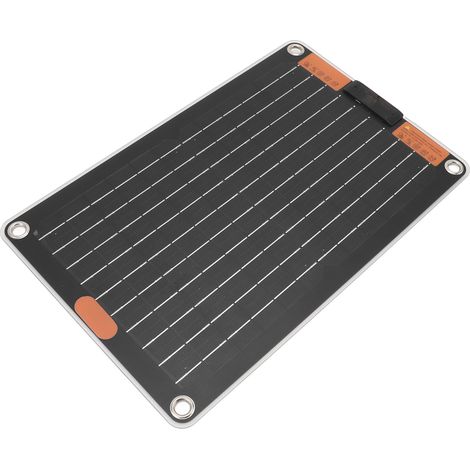 Chargeur de batterie solaire 15 W 5 V 2,5 A, monocristallin, ultra-mince et portable, résistant à la pluie, pour une utilisation en extérieur. (1/5)