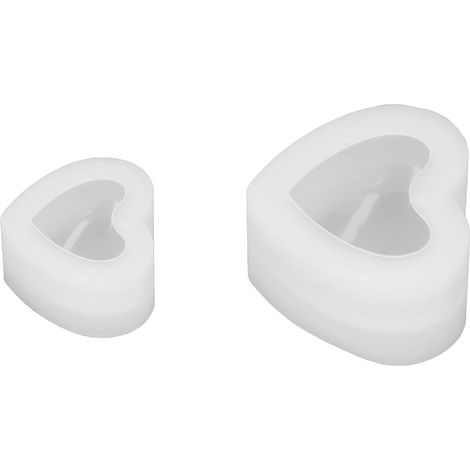 2 Moules en Silicone Cœur 3D pour Résine Époxy, Fabrication de Savon Artisanal et Décoration Miroir (1/5)