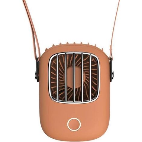 orange USB Rechargeable Mini De Poche Petit Ventilateur Cou Suspendu Taille Suspendue Paresseux Sports Portable Silencieux Ventilateur (1/4)