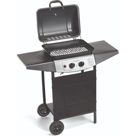 Barbecue Gas 4936 Double Ompagrill Cottura Riflessa Pietra Roccia Laviga (1/4)