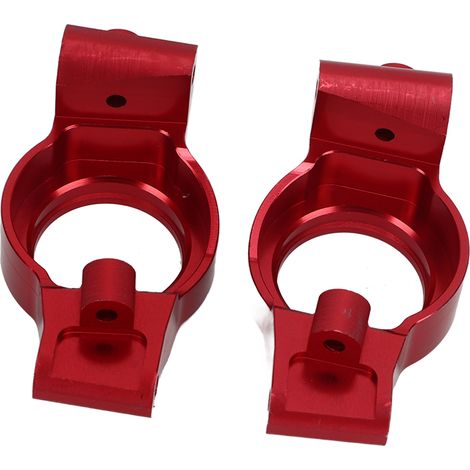 Zwei Radnabenhalterungen vom Typ C für TRAXXAS-Fernsteuerungsautos im Maßstab 1:5, aus hochfester Aluminiumlegierung, rot. (1/4)
