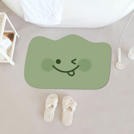 Tapis de bain absorbant Quinlirra, tapis de salle de bain à séchage rapide, design esthétique et mignon, paillasson d'entrée de cuisine, tapis de baignoire - Offres de liquidation (1/5)