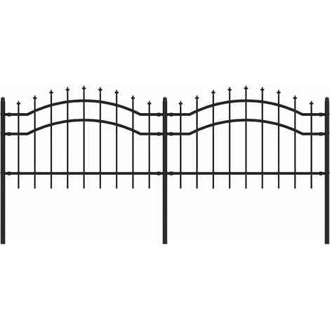 Maison Exclusive - Gartenzaun Woerden mit Speerspitze Schwarz 240 (1/5)