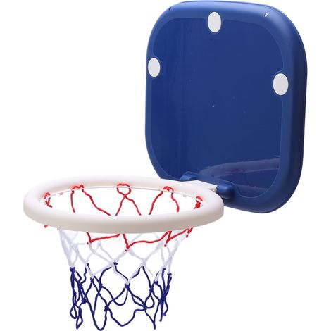 Zusammenklappbarer Basketballkorb für drinnen, Wandmontage mit Saugnäpfen, Mini-Basketballkorb für Kinder, blau (1/5)