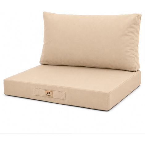 Coussins pour salon de jardin déhoussable 60x70cm Beige