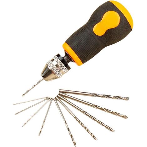 Perçage manuel à tête de carotte de petite taille, utilisé pour la fabrication de bijoux. (1/5)