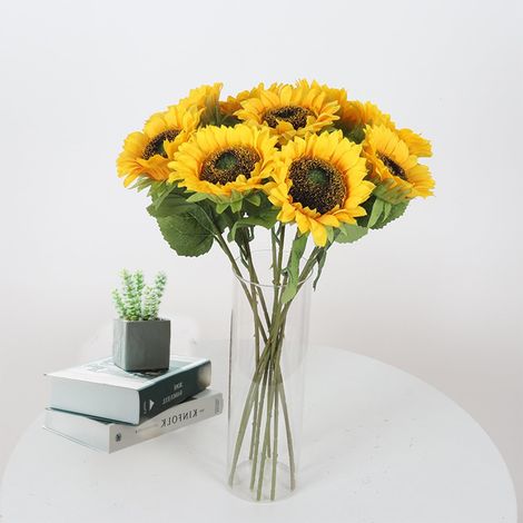 Tournesol Artificiel 8 Bouquets, Tournesols Fleurs Soie (1/5)