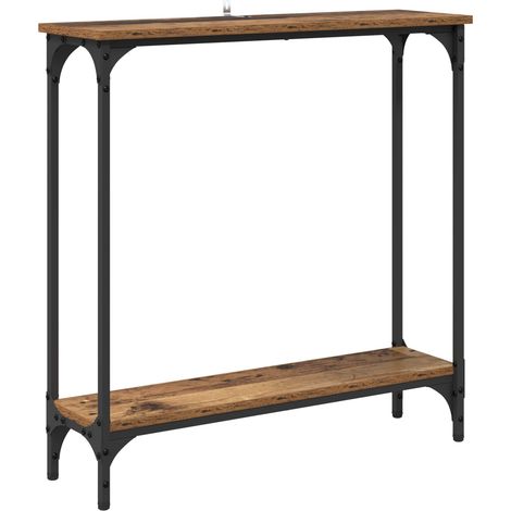 Maison Exclusive - Tavolo consolle con lo scaffale Legno vecchio 75 x 22,5 x 75 cm