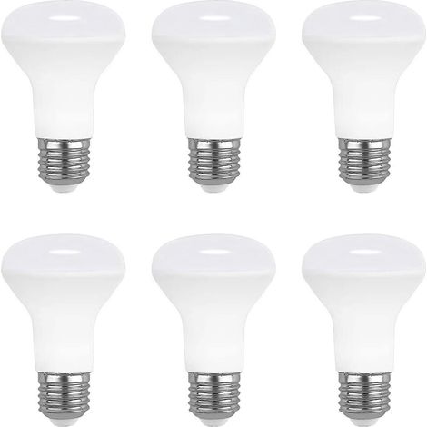 Ampoule LED spot E27 R63 7W blanc chaud 2700K, 665lm, angle de diffusion de 120°, équivalent à une ampoule halogène E27 60W, 220V AC, réflecteur R63 pour plafonnier (1/4)